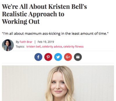 We’re All About Kristen Bell’s Realistic Approach to Working Out